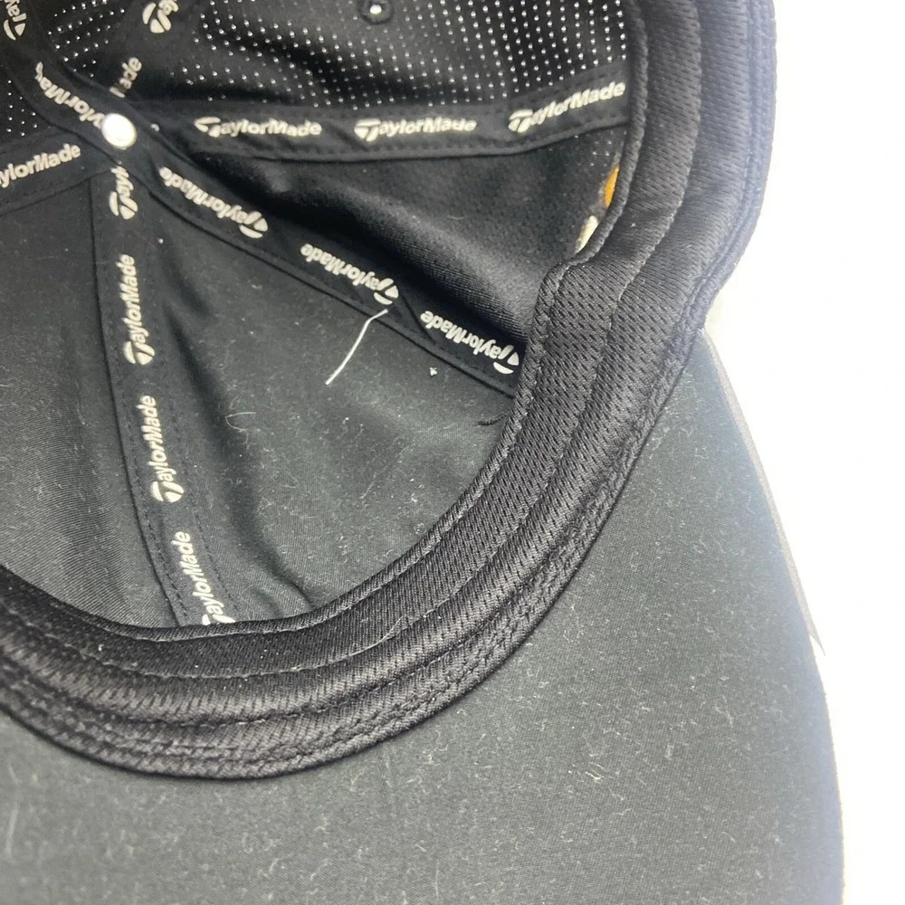Taylor Made Golf Hat Cap Adjustable Black Velour T-Max‎ Gear Burner Clean
